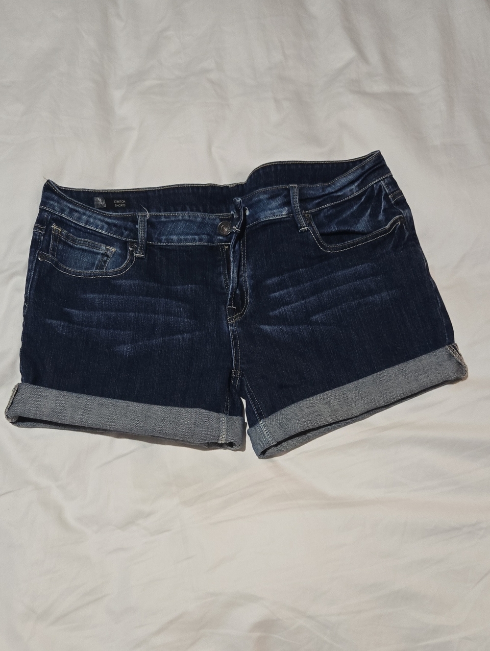 Buffalo Dark Indigo Rolled Cuff Denim Shorts